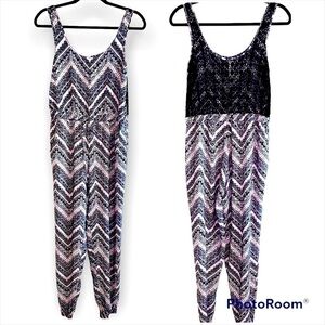 Bethany Mota Floral Paisley Jumpsuit Small